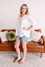 Load image into Gallery viewer, No Stopping Us Now Novelty Knit Top In White
